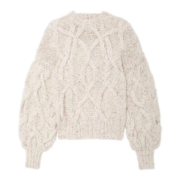 Ulla Johnson Pilar Confetti Cable Knit Pullover Sweater Large - Picture 1 of 8